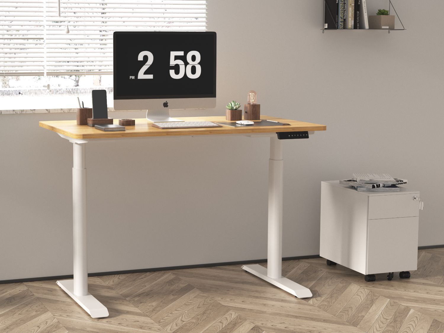Dual-Beam Dual-Motor Oval-Tube Desk Frame