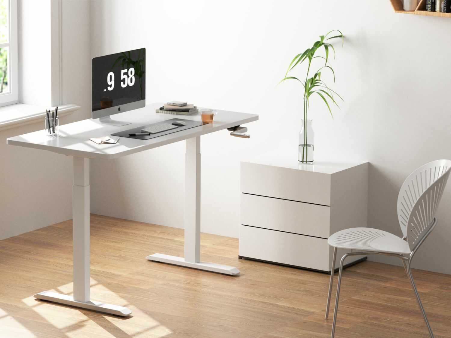 Single-Beam Hand-Crank Desk Frame