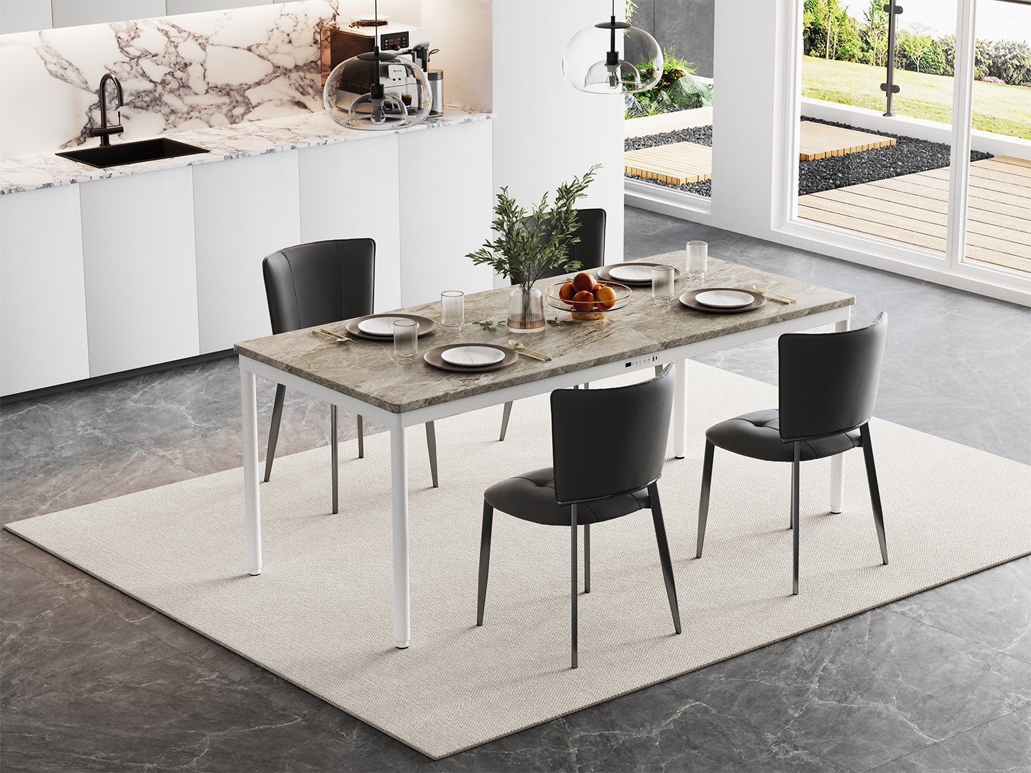 Slim Pillar Dining Table