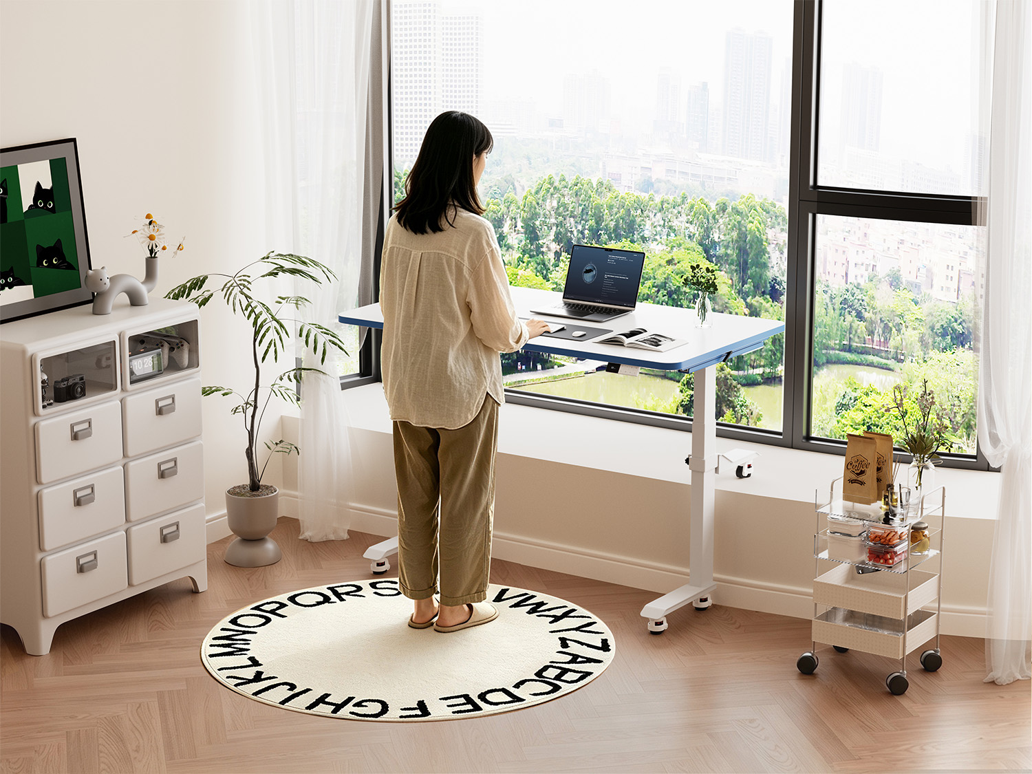 Non-Coplanar Electric Lift Desk